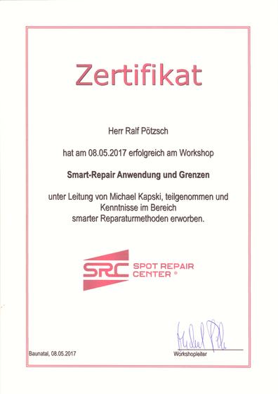 Zertifikat Workshop Smart Repair Anwendung und Grenzen